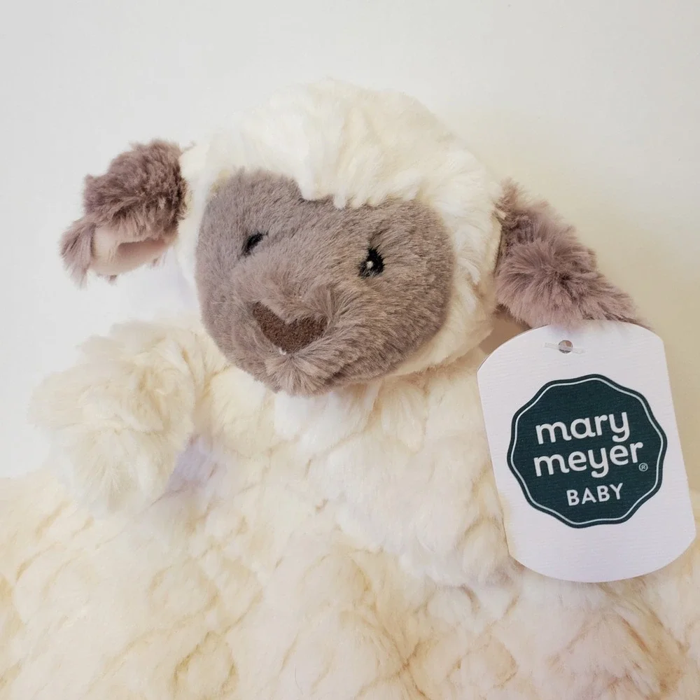 Mary Meyer Lamb Lovey Satin Plush Security Blanket‎ Lovey Yellow Nwt